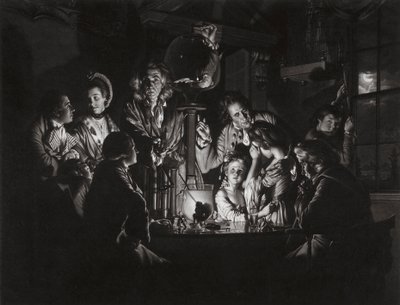 Een experiment op een vogel in de luchtpomp naar Joseph Wright of Derby door Valentine Green
