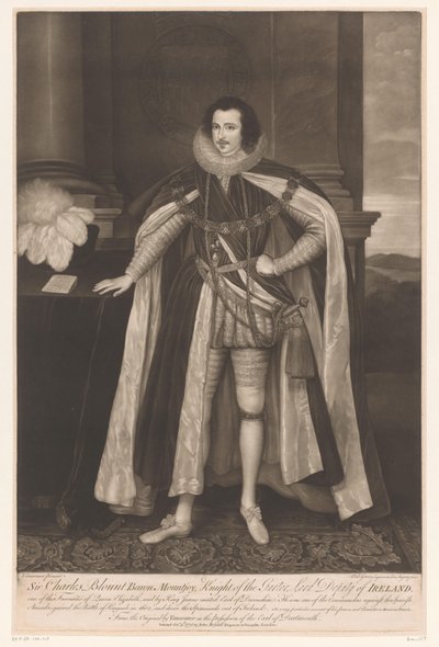Portret van Charles Blount door Valentine Green