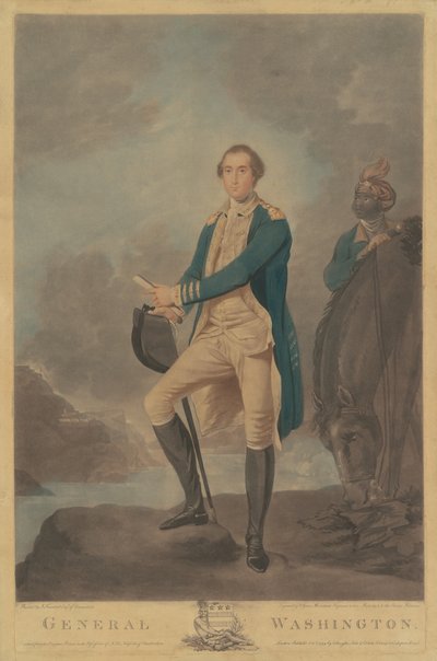 Generaal Washington door Valentine Green after John Trumbull