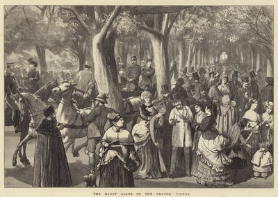 De Haupt Allee van de Prater, Wenen door Valentine Walter Lewis Bromley
