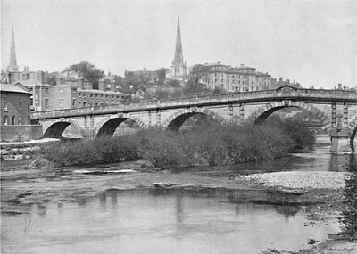 Engelse Brug, Shrewsbury door Valentine and Sons Ltd