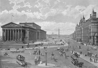 Liverpool: St. Georges Hall en Lime Street door Valentine and Sons Ltd