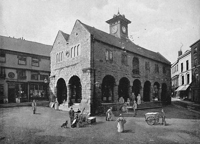 Markthal en Kyrles House, Ross, ca. 1896 door Valentine and Sons Ltd