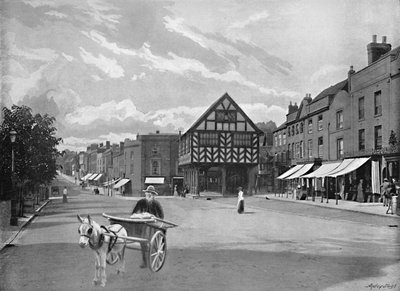 Marktplaats, Ledbury, c1896 door Valentine and Sons Ltd