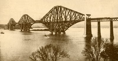 De Forth Bridge, 1930 door Valentine and Sons Ltd