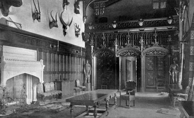 Eetzaal, Newstead Abbey, Nottinghamshire, 1924-1926 door Valentine and Sons Ltd