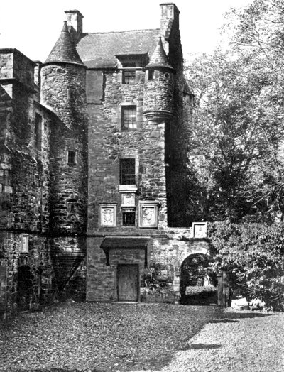 Ferniehirst Kasteel, Jedburgh, Borders, Schotland, 1924-1926 door Valentine and Sons Ltd
