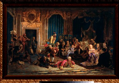 De narren aan het hof van keizerin Anna I van Rusland door Valeri Ivanovich Jacobi