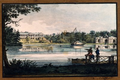 Cameron Gallery bij het Catharinapaleis in Tsarskoye Selo door Valerian Platonovich Langer