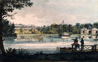 Cameron Galerij bij het Catharinapaleis in Tsarskoye Selo, ca. 1820 door Valerian Platonovich Langer
