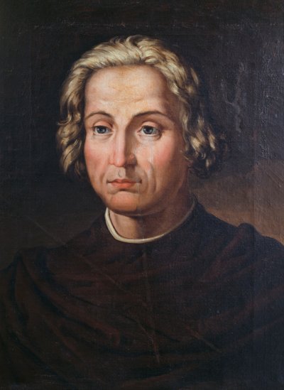 Portret van Christoffel Columbus (1451-1506), Italiaanse ontdekkingsreiziger en navigator door Valeriano Domínguez Bécquer