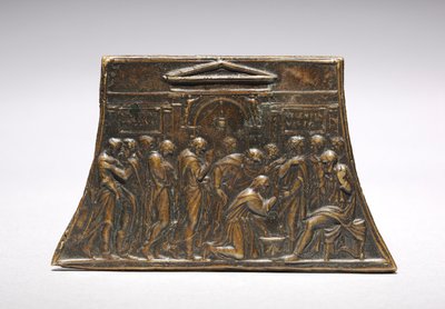 Christus wast de voeten van de apostelen, 1500s door Valerio Belli