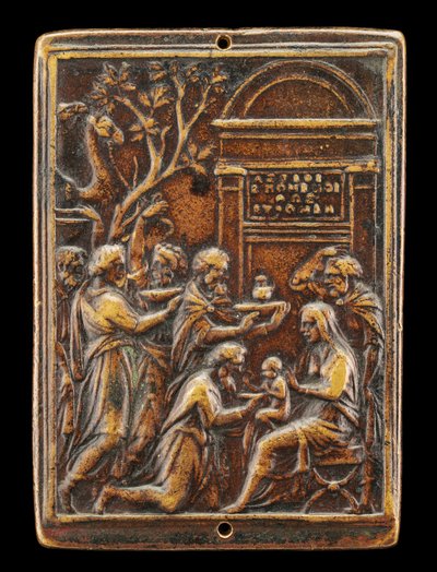 De aanbidding der wijzen [voorzijde], ca. 1530s door Valerio Belli