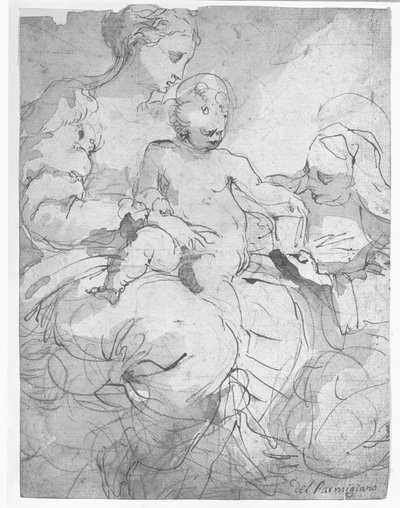 Huwelijk van St. Catharina door Valerio Castello
