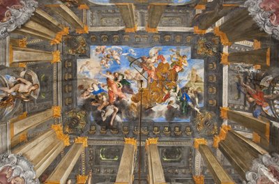 De Zonnewagen, plafond van de Hal van de Tijd Carro door Valerio Castello