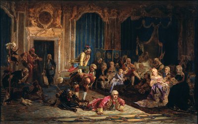 Narren aan het hof van keizerin Anna Ioannovna, 1872 door Valery Ivanovich Jacobi