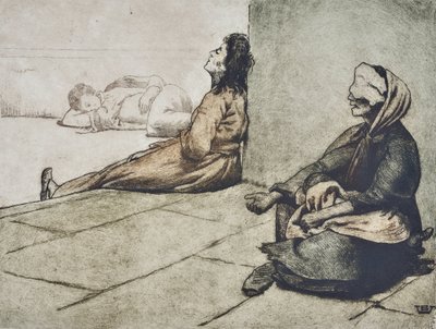Napolitaanse bedelaars door Valère Bernard