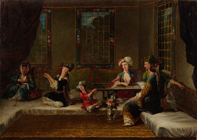 Vrouwen borduren door Vanmour