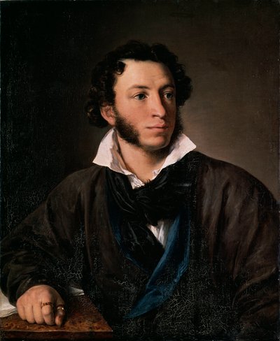 Portret van de schrijver Alexander Poesjkin door Vasili Andreevich Tropinin