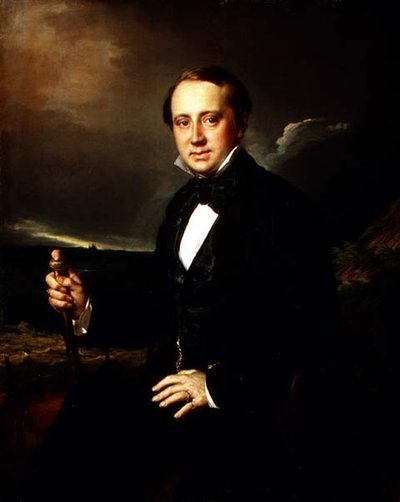 Portret van Alexander Alexandrovich Sapozhnikov (1827-87) 1852 door Vasili Andreevich Tropinin