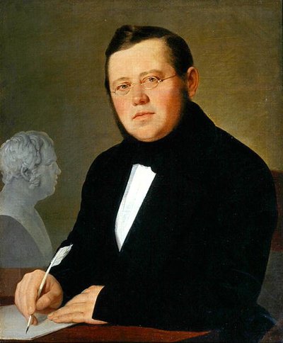 Portret van de auteur Michail Sagoskin door Vasili Andreevich Tropinin