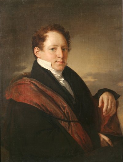 Portret van Stepan Dmitriyevich Nechayev 1792-1860, 1830 door Vasili Andreevich Tropinin