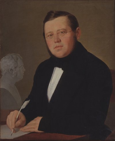 Portret van de auteur Mikhail Zagoskin, 1789-1852 door Vasili Andreevich Tropinin