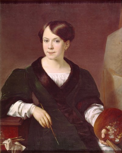 Portret van de schilder Lyubov Borozdna-Stromilova 1813-1894, 1831 door Vasili Andreevich Tropinin