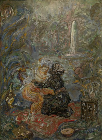 Oosterse scène door Vasili Dmitrievich Millioti