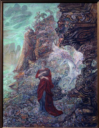 Sappho en Pegasus door Vasili Dmitrievich Millioti