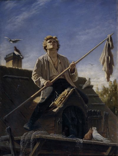 Een duivenliefhebber, 1874 door Vasili Grigorevich Perov