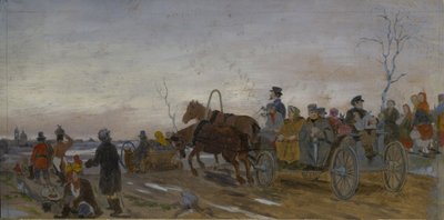 Heilige Zaterdagavond, eind 1860s-begin 1870s door Vasili Grigorevich Perov