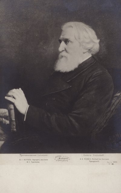 Ivan Turgenev, Russische romanschrijver, schrijver van korte verhalen en toneelschrijver door Vasili Grigorevich Perov