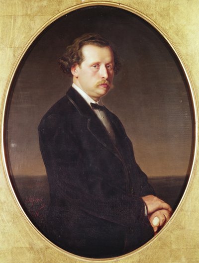 Portret van N.G. Rubinstein door Vasili Grigorevich Perov
