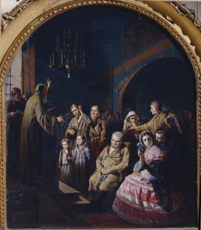 Preek in een Dorp, 1861 door Vasili Grigorevich Perov