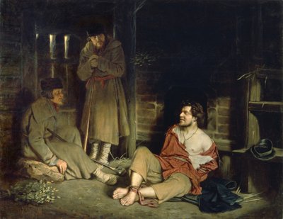 Een schurk gearresteerd, 1873 door Vasili Grigorevich Perov