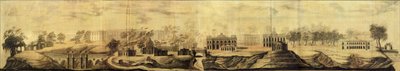 Panoramisch uitzicht op Tsaritsyno ontwerp, 1776 door Vasili Ivanovich Bazhenov