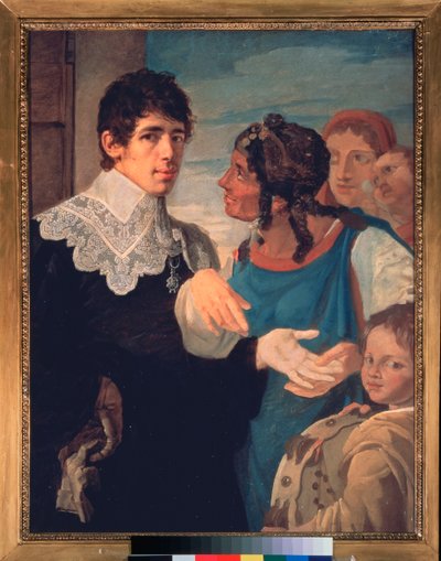 De chiromantie, zelfportret door Vasili Kuzmich Shebuev