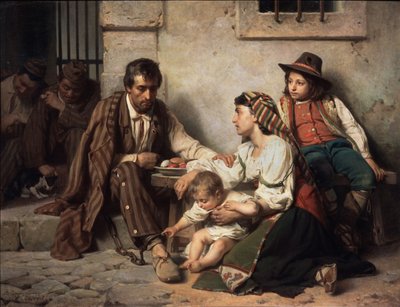Familie bezoekt een gevangene door Vasili Petrovich Vereshchagin