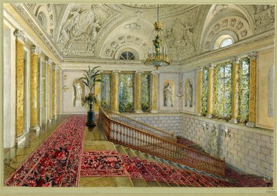Trap in een paleis door Vasili Semenovich Sadovnikov
