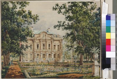 Eigen Dacha van Keizer Alexander II in Peterhof door Vasili Semenovich Sadovnikov