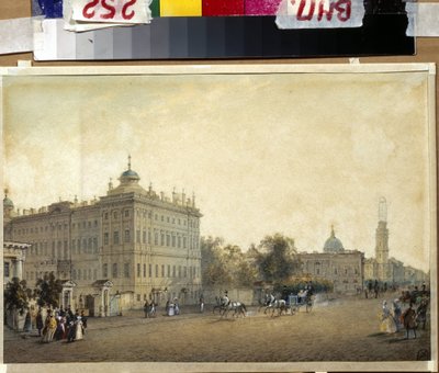 Sint-Petersburg. Het Anitsjkovpaleis door Vasili Semenovich Sadovnikov