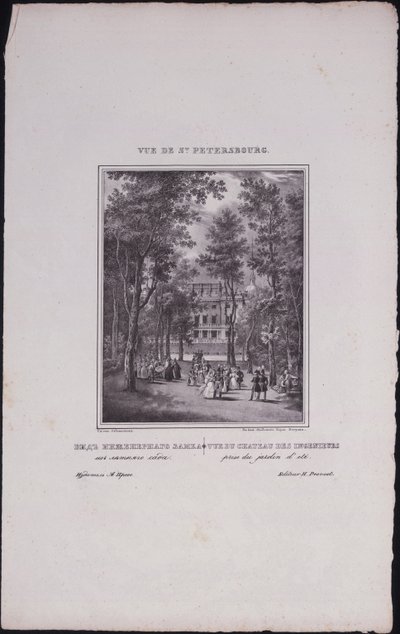Uitzichten van Sint-Petersburg. Sint-Michaelskasteel door Vasili Semenovich Sadovnikov