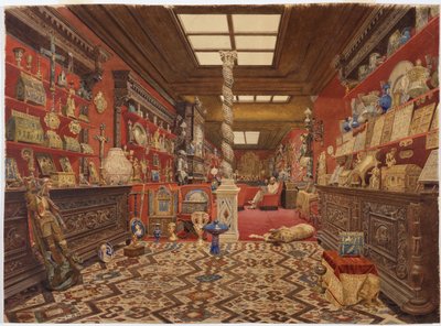 Een Kamer in de Residentie van Alexander Basilewsky in Parijs door Vasili Vasilievich Vereshchagin