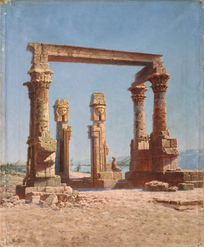Een Egyptische tempelruïne door Vasili Vasilievich Vereshchagin