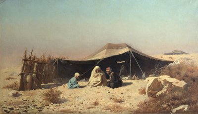 Arabieren in de woestijn. Koranstudie door Vasili Vasilievich Vereshchagin