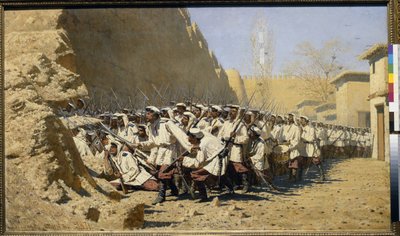 Bij de vestingmuren, laat ze binnen! door Vasili Vasilievich Vereshchagin
