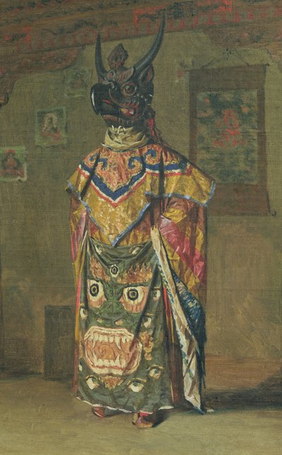 Boeddhistische lama tijdens de vakantie in het Pemionchi-klooster, 1874-76 door Vasili Vasilievich Vereshchagin