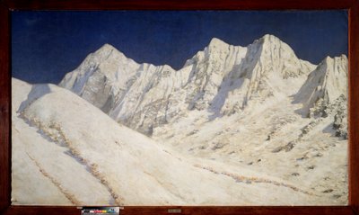 India, sneeuw op de Himalaya door Vasili Vasilievich Vereshchagin