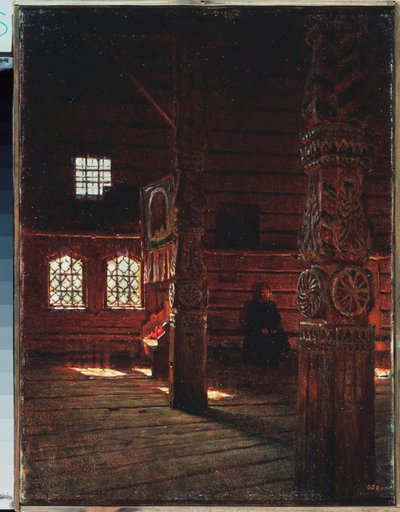 Interieur van de Petrus en Pauluskerk in Puchug door Vasili Vasilievich Vereshchagin